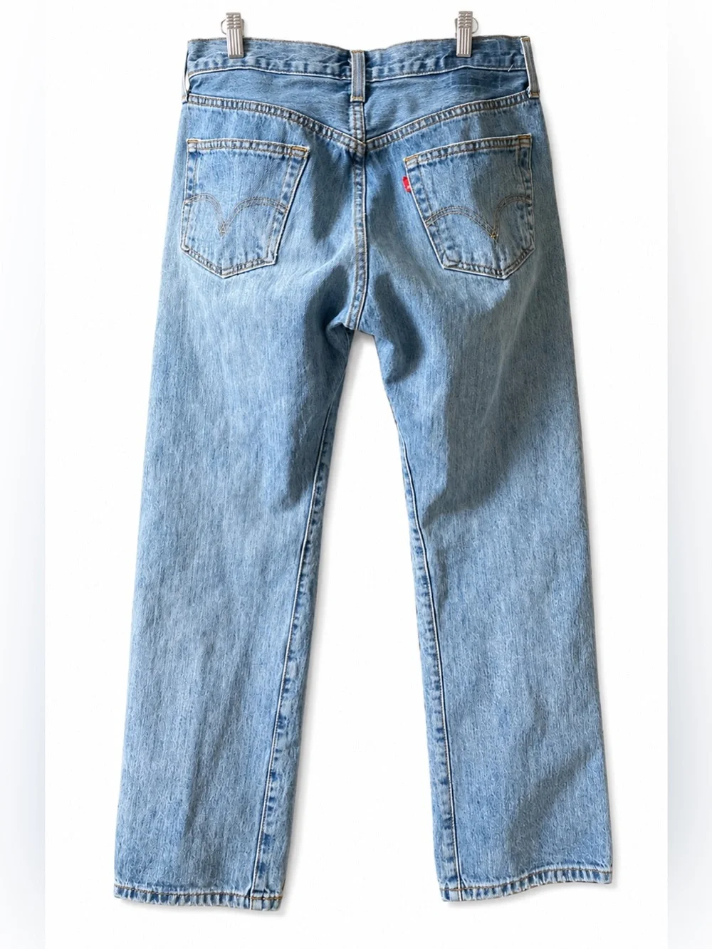 Vintage Levi’s 501 Button Fly Jeans 33x30 Light Stone Wash Straight Leg